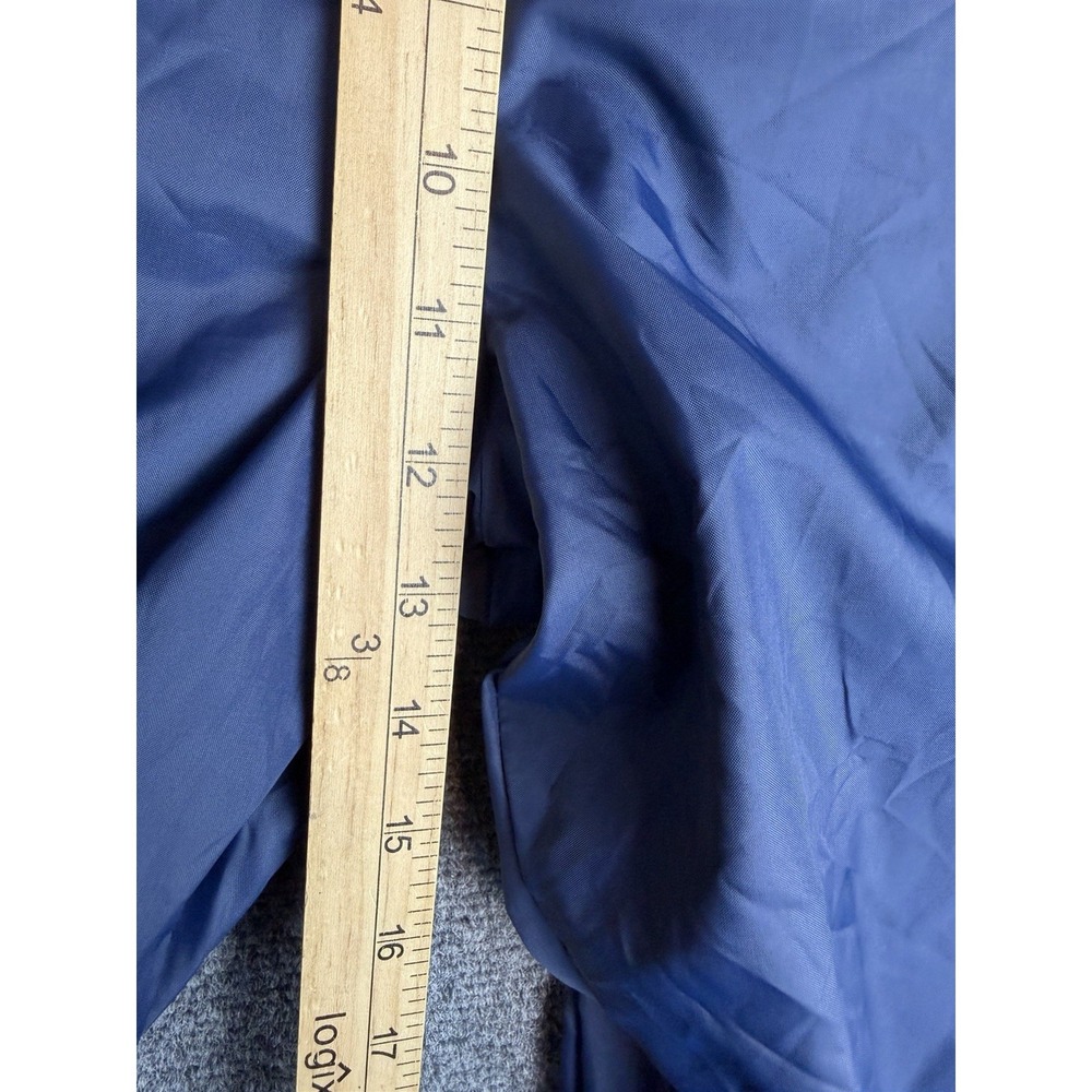 Vintage NIKE Windbreaker Pants 90s Youth Large 14-16 Navy Blue Ankle Zip Lined - Picture 9 of 10
